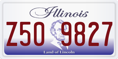 IL license plate Z509827
