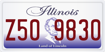 IL license plate Z509830