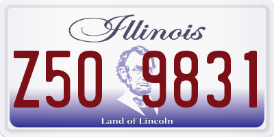IL license plate Z509831