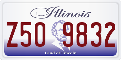 IL license plate Z509832