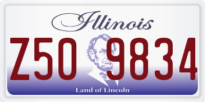 IL license plate Z509834