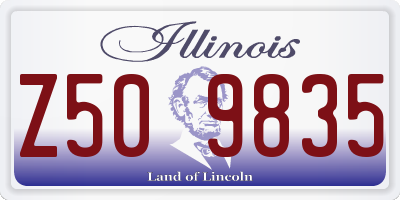 IL license plate Z509835