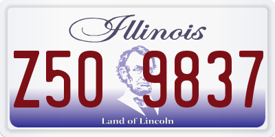 IL license plate Z509837