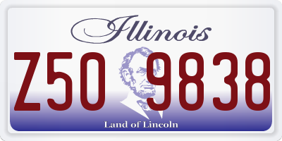 IL license plate Z509838