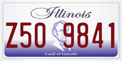 IL license plate Z509841