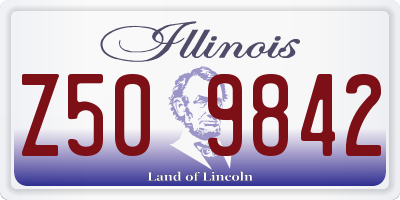 IL license plate Z509842