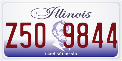 IL license plate Z509844