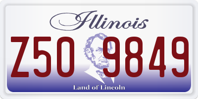 IL license plate Z509849