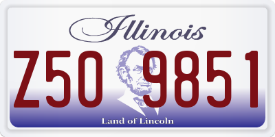 IL license plate Z509851