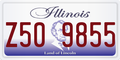 IL license plate Z509855