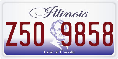 IL license plate Z509858