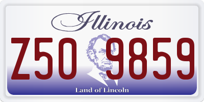 IL license plate Z509859
