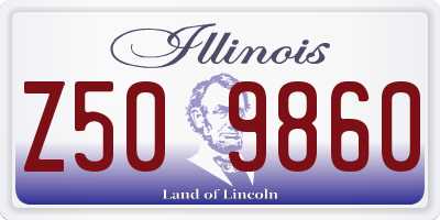 IL license plate Z509860