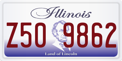 IL license plate Z509862
