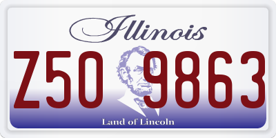IL license plate Z509863