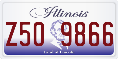 IL license plate Z509866