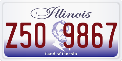 IL license plate Z509867