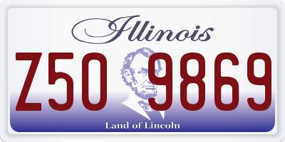 IL license plate Z509869