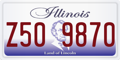 IL license plate Z509870