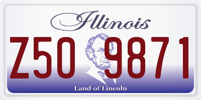 IL license plate Z509871
