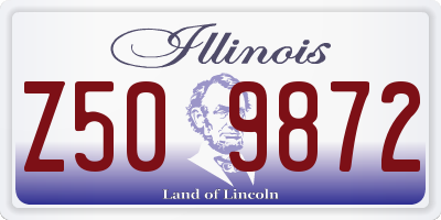 IL license plate Z509872