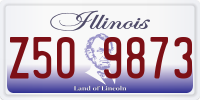 IL license plate Z509873