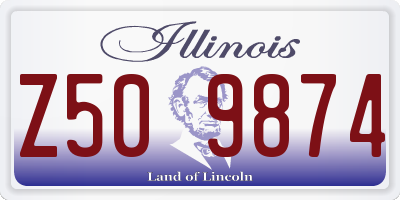 IL license plate Z509874