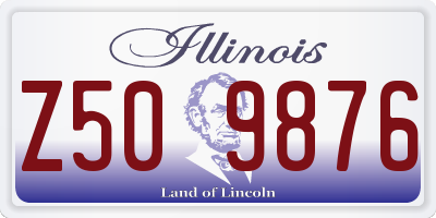 IL license plate Z509876