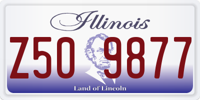 IL license plate Z509877