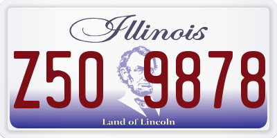 IL license plate Z509878