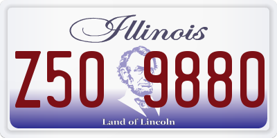IL license plate Z509880