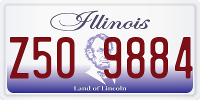 IL license plate Z509884