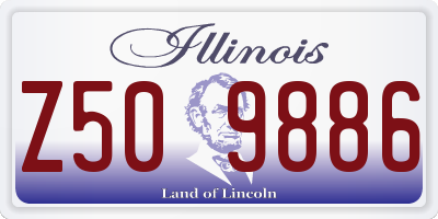 IL license plate Z509886