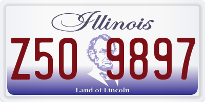 IL license plate Z509897