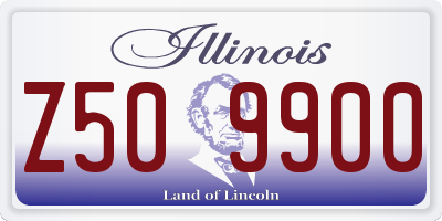 IL license plate Z509900