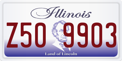 IL license plate Z509903