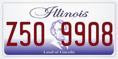 IL license plate Z509908