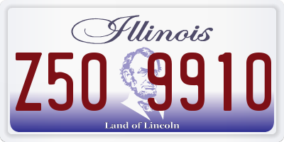 IL license plate Z509910