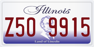 IL license plate Z509915
