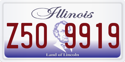 IL license plate Z509919