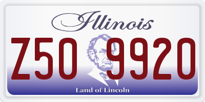 IL license plate Z509920