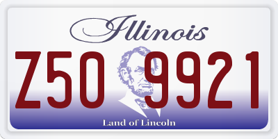 IL license plate Z509921