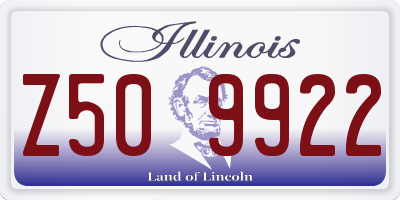 IL license plate Z509922