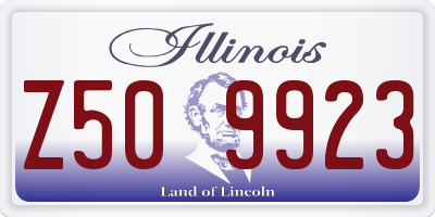IL license plate Z509923