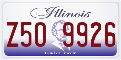 IL license plate Z509926