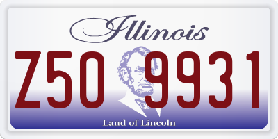 IL license plate Z509931
