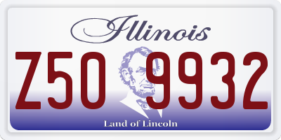 IL license plate Z509932