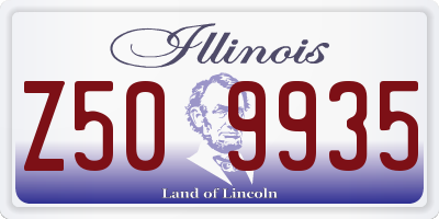 IL license plate Z509935