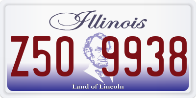 IL license plate Z509938