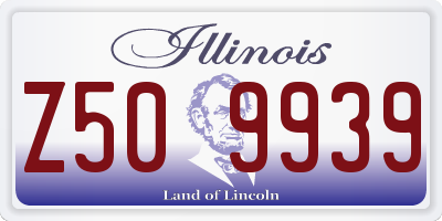 IL license plate Z509939